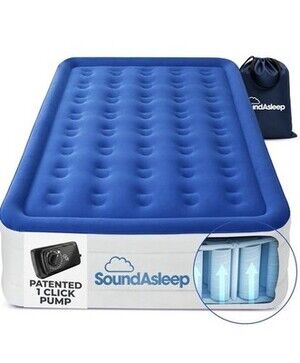 SoundAsleep Blue Plush-Top Inflatable Mattress